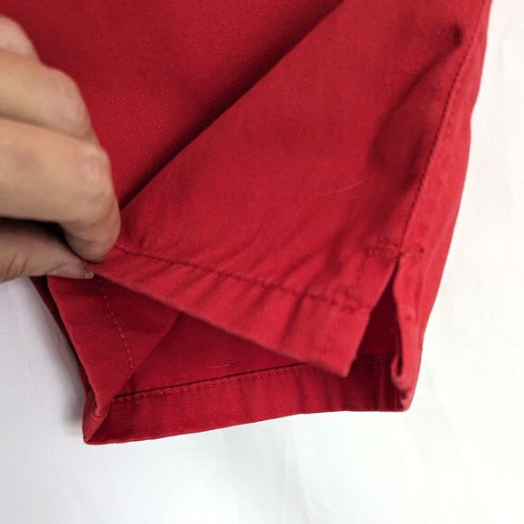 LRL Ralph Lauren Jeans Co Red Cotton Midcalf Chino Capri Womens Size 2P - Picture 5 of 12